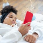 person using brain training app